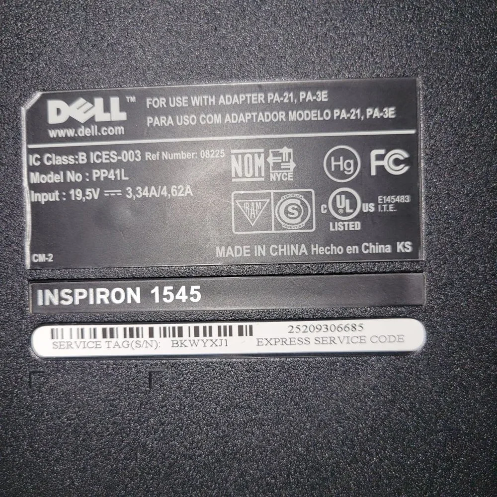 Dell Inspiron 1545 Laptop